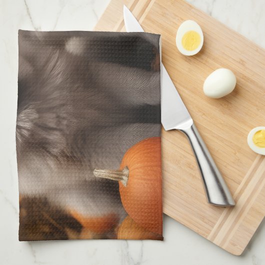 Keeshond Puppy Herfst Delight Pompoen Theedoek (Quarter Fold)