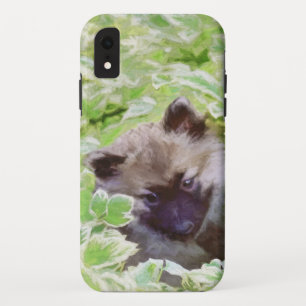 Keeshond Puppy in de Garden Painting Originele Kun iPhone XR Hoesje