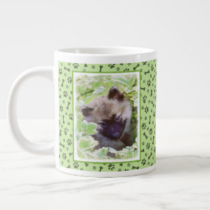 Keeshond Puppy in de Garden Painting Originele Kun Extra Grote Beker