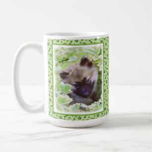 Keeshond Puppy in de Garden Painting Originele Kun Koffiemok