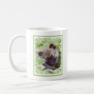 Keeshond Puppy in de Garden Painting Originele Kun Koffiemok