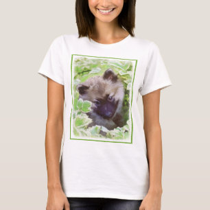 Keeshond Puppy in de Garden Painting Originele Kun T-shirt