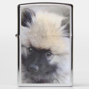 Keeshond Puppy Painting - Cute Original Dog Art