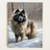 Keeshond Qu'Il Neige Noël (Devant)