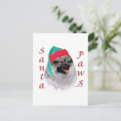 Keeshond Santa Paws Feestdagenkaart (Staand voorkant)