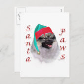 Keeshond Santa Paws Feestdagenkaart (Voorkant / Achterkant)