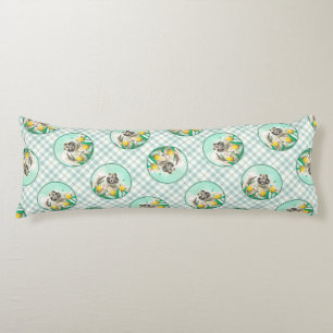 Keeshond Schilderen in Tulpen Schattigee Originele Lichaamskussen