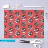 Keeshond Schilderen Kerst Oude Rode Truck Dog Art Tissuepapier (Craft)