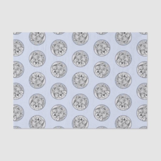 Keeshond Schilderij Kees Schattigee Originele Pet  Tissuepapier (Voorkant)