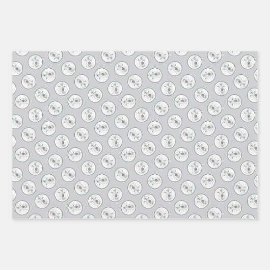 Keeshond Schilderij Kerst Sneeuwman Huisdier Hond Inpakpapier Vel (Voorkant 3)