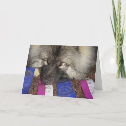 Keeshond Show Puppy Kaart (Voorkant)