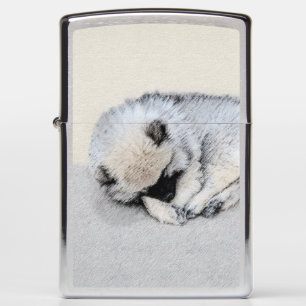 Keeshond Sleeping Puppy Painting