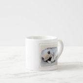 Keeshond Sleeping Puppy Painting Espresso Kop (Voorkant rechts)