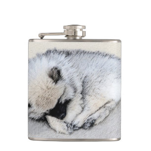 Keeshond Sleeping Puppy Painting Heupfles