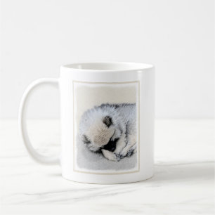 Keeshond Sleeping Puppy Painting Koffiemok