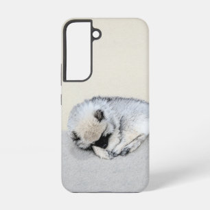 Keeshond Sleeping Puppy Painting Samsung Galaxy Hoesje