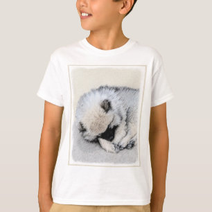 Keeshond Sleeping Puppy Painting T-shirt