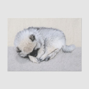 Keeshond Sleeping Puppy Painting Tissuepapier