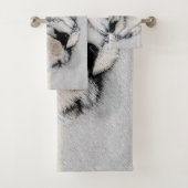 Keeshond Sleeping Puppy Peinture Chien Art origina (En situation)