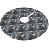 Keeshond Snowy Sleigh Kerst Decor Kerstboom Rok (Gekanteld)