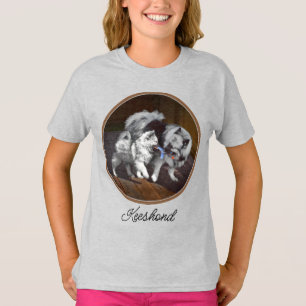 Keeshond Speeltijd Schilderij - Mooie Originele Ho T-shirt
