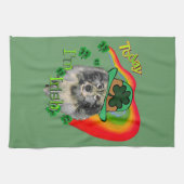Keeshond St Patricks Day Theedoek (Horizontaal)