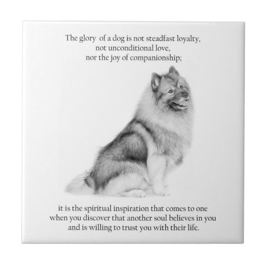 Keeshond Tegeltje (Voorkant)