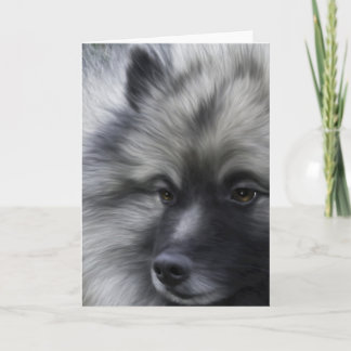 Keeshond toute carte de voeux d'occasion