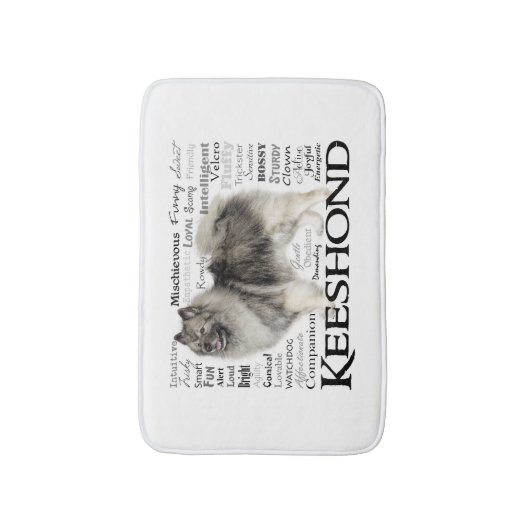 Keeshond Traits Bathmat Badmat (Voorkant Verticaal)
