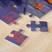 Keeshond Trick-or-Treating in Halloween kostuums Legpuzzel (Zijkant)