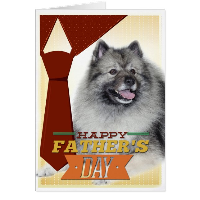 Keeshond Vaderdag Card (Voorkant)