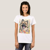 Keeshond Watercolor Women's T-Shirt (Devant entier)
