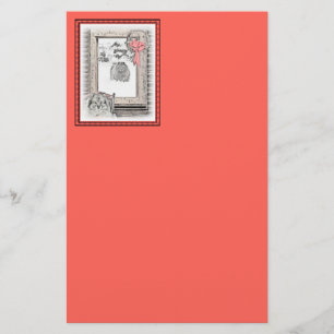 Keeshond Winter Window Paining Art Briefpapier