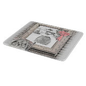 Keeshond Winter Window Paining Art Snijplank (Hoek)