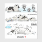 Keeshonden Keeshonden Keesies Chiens Vinyl Sticker (Feuille)