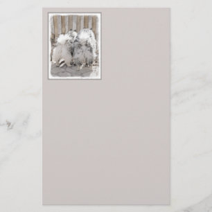 Keeshonds bij het schilderen van de poort - Oorspr