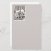 Keeshonds bij het schilderen van de poort - Oorspr (Voorkant / Achterkant)