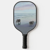 Keeshonds in de Seashore-schilderkunst Pickleb Pickleball Paddle (Achterkant)