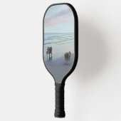 Keeshonds in de Seashore-schilderkunst Pickleb Pickleball Paddle (Links)
