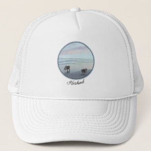 Keeshonds in de Seashore-schilderkunst Trucker Pet