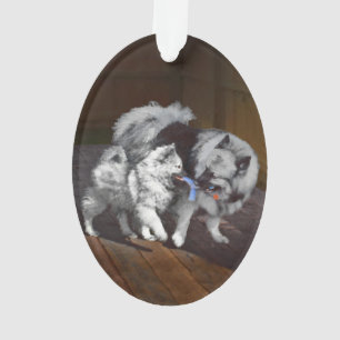 Keespap Playtime schilderen - Cute Original Dog Ar Ornament