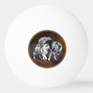 Keespap Playtime schilderen - Cute Original Dog Ar Pingpongballen