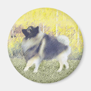 Keespap-schilderwerk - Cute Original Dog Art Magneet