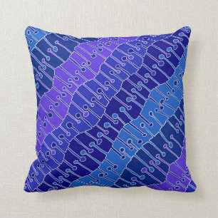 Keet Seel in paars, blauw en wit Kussen