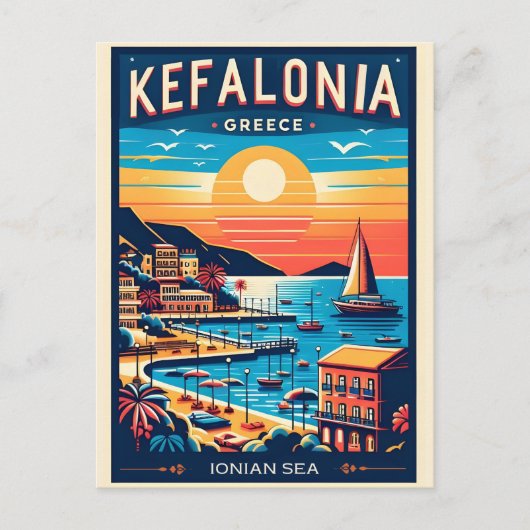 Kefalonia Griekenland Reissouvenirs Briefkaart (Voorkant)