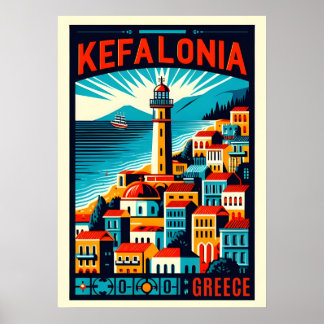 Kefalonia Griekenland Reissouvenirs Poster