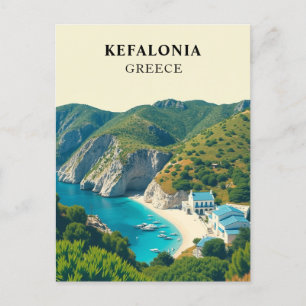 Kefalonia, Griekenland Retro Briefkaart