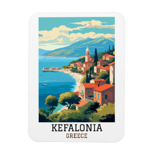 Kefalonia Griekenland Retro Vintage Reizen Magneet