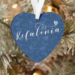 Kefalonia Heart Flag, Cephalonia, Griekse eilanden Ornament