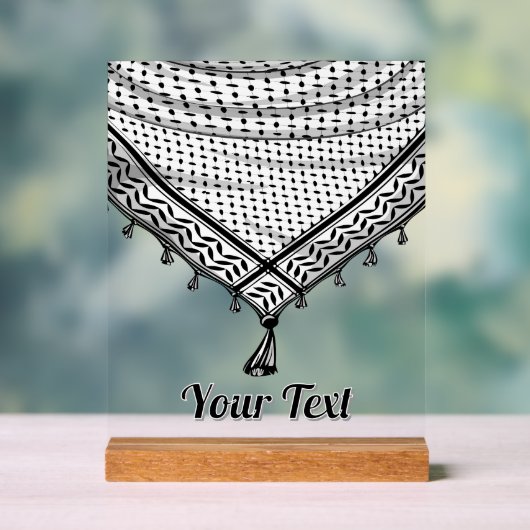 Keffiyeh Palestijnse sjaal Traditionele stof Acryl Bord (Neutraal)
